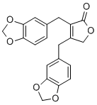 2,3-Bis(3,4-methylenedioxybenzyl)but-2-en-4-olide molecular structure (CAS 137809-97-3)