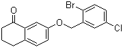 结构式 CAS# 1378388-19-2, 7-[(2-溴-5-氯苯基)甲氧基]-3,4-二氢-1(2H)-萘酮
