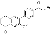 结构式 CAS# 1378390-29-4, 3-(2-溴乙酰基)-10,11-二氢-5H-苯并[d]萘并[2,3-b]吡喃-8(9H)-酮