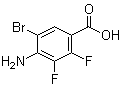 结构式 CAS# 1379365-61-3, 4-氨基-5-溴-2,3-二氟苯甲酸