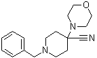 结构式 CAS# 13801-04-2, 4-(4-吗啉基)-1-(苯基甲基)-4-哌啶甲腈
