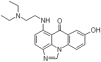 structure of CAS# 138154-39-9, 5-((2-(Diethylamino)ethyl)amino)-8-hydroxy-6H-imidazo[4,5,1-de]acridin-6-one;C 1311