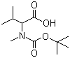 structure of CAS# 13850-91-4, N-Boc-N-methyl-DL-valine;N-(tert-Butoxycarbonyl)-N-methyl-DL-valine