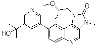 结构式 CAS# 1386874-06-1, 1,3-二氢-8-[5-(1-羟基-1-甲基乙基)-3-吡啶基]-1-[(2S)-2-甲氧基丙基]-3-甲基-2H-咪唑并[4,5-c]喹啉-2-酮