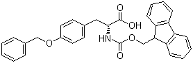 structure of CAS# 138775-48-1, N-[(9H-Fluoren-9-ylmethoxy)carbonyl]-O-(phenylmethyl)-D-tyrosine