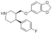 structure of CAS# 1396174-70-1, Paroxetine EP Impurity E;cis-(+/-)-Paroxetine;(3S,4S)-3-(1,3-benzodioxol-5-yloxymethyl)-4-(4-fluorophenyl)piperidine