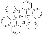 结构式 CAS# 13965-03-2, 双三苯基磷二氯化钯; 二(三苯基膦)二氯化钯