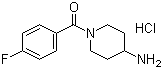 structure of CAS# 139679-50-8, (4-Aminopiperidin-1-yl)(4-fluorophenyl)methanone hydrochloride