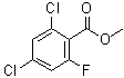 结构式 CAS# 1398504-37-4, 2,4-二氯-6-氟苯甲酸甲酯
