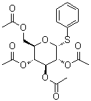 structure of CAS# 13992-16-0, Phenyl 1-thio-alpha-D-glucopyranoside 2,3,4,6-tetraacetate