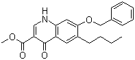 structure of CAS# 13997-19-8, Nequinate;Methylbenzoquate nequinate; 6-Butyl-1,4-dihydro-4-oxo-7-(phenyl methoxy)-3-quinolinecarboxylic acid methyl ester