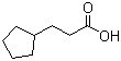 structure of CAS# 140-77-2, 3-Cyclopentylpropionic acid;Cyclopentanepropionic acid