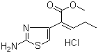 结构式 CAS# 140128-28-5, (Z)-2-氨基-alpha-亚丙基-4-噻唑乙酸甲酯盐酸盐