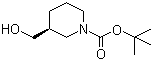 结构式 CAS# 140695-85-8, (R)-1-Boc-3-羟甲基哌啶; (R)-1-叔丁氧羰基-3-羟甲基哌啶