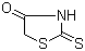 结构式 CAS# 141-84-4, 罗丹宁; 绕丹宁; 银试剂; 2-硫代-4-噻唑烷酮; 2-硫代-2,4-噻唑烷二酮