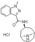 structure of CAS# 141136-01-8, N-Demethyl-endo-granisetron hydrochloride;1-Methyl-N-[(3-endo)-9-azabicyclo[3.3.1]non-3-yl]-1H-indazole-3-carboxamide hydrochloride