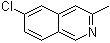 structure of CAS# 14123-76-3, 6-Chloro-3-methylisoquinoline