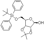 结构式 CAS# 141607-35-4, 5-O-叔丁基二苯基硅烷-2,3-O-异亚丙基-D-呋喃核糖