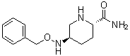 structure of CAS# 1416134-49-0, (2S,5R)-5-[(Phenylmethoxy)amino]-2-piperidinecarboxamide