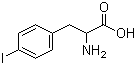 structure of CAS# 14173-41-2, 4-Iodo-DL-phenylalanine;3-(4-Iodophenyl)-DL-alanine; 2-Amino-3-(4-iodophenyl)propanoic acid