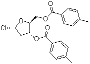 结构式 CAS# 141846-57-3, 1-氯-2-脱氧-3,5-二-O-对甲苯甲酰基-L-呋喃核糖