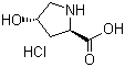 结构式 CAS# 142347-81-7, 反式-4-羟基-D-脯氨酸盐酸盐