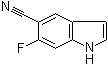 structure of CAS# 1427358-21-1, 6-Fluoro-1H-indole-5-carbonitrile