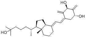 structure of CAS# 1428946-52-4, Methylene Calcitriol ;(1R,3R,Z)-5-(2-((1R,3aS,7aR,E)-1-((R)-6-Hydroxy-6-methylheptan-2-yl)-7a-methyloctahydro-4H-inden-4-ylidene)ethylidene)-2,4-dimethylenecyclohexane-1,3-diol