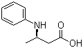 结构式 CAS# 142925-36-8, (S)-3-苯氨基丁酸