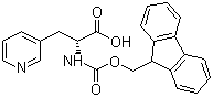 结构式 CAS# 142994-45-4, Fmoc-3-(3-吡啶基)-D-丙氨酸; N-(9-芴甲氧羰基)-3-吡啶基-D-丙氨酸