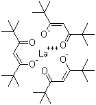 structure of CAS# 14319-13-2, Tris(dipivaloylmethanato)lanthanum;Tris(tetramethylheptanedionato)lanthanum; Tris(2,2,6,6-tetramethyl-3,5-heptanedionato)lanthanum
