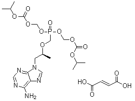 结构式 CAS# 1432630-26-6, 富马酸替诺福韦二吡呋酯 S型异构体