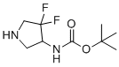 结构式 CAS# 1434141-95-3, 3-(叔丁氧羰基-氨基)-4,4-二氟吡咯烷