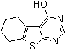结构式 CAS# 14346-24-8, 5,6,7,8-四氢-[1]苯并噻吩并[2,3-d]嘧啶-4-醇