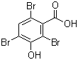 structure of CAS# 14348-40-4, 3-Hydroxy-2,4,6-tribromobenzoic acid;2,4,6-Tribromo-3-hydroxybenzoic Acid