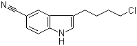 结构式 CAS# 143612-79-7, 3-(4-氯丁基)吲哚-5-甲腈