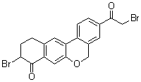 结构式 CAS# 1438383-89-1, 9-溴-3-(2-溴乙酰基)-10,11-二氢-5H-苯并[d]萘并[2,3-b]吡喃-8(9H)-酮