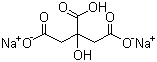 Disodium citrate molecular structure (CAS 144-33-2)