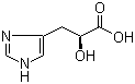 structure of CAS# 14403-45-3, L-beta-Imidazolelactic acid;(S)-2-Hydroxy-3-(1H-imidazol-4-yl)propionic acid