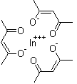 structure of CAS# 14405-45-9, Tris(acetylacetonato)indium;Indium acetylacetonate; Indium tris(acetylacetonate); Indium(III) acetylacetonate; NSC 166829; Nacem Indium; Tris(2,4-pentanedionato)indium
