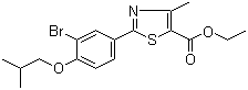structure of CAS# 144060-96-8, Ethyl 2-(3-bromo-4-isobutoxyphenyl)-4-methyl-5-thiazolecarboxylate