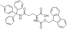 结构式 CAS# 144317-23-7, N-芴甲氧羰基-N'-甲基三苯甲基-L-谷氨酰胺
