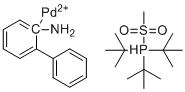 structure of CAS# 1445086-17-8, [2'-(amino-κN)[1,1'-biphenyl]-2-yl-κC](methanesulfonato-κO)[tris(1,1-dimethylethyl)phosphine]-Palladium;tri-tert-butylphosphane