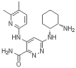 结构式 CAS# 1446790-62-0, 6-[[(1R,2S)-2-氨基环己基]氨基]-4-[(5,6-二甲基-2-吡啶基)氨基]-3-哒嗪甲酰胺