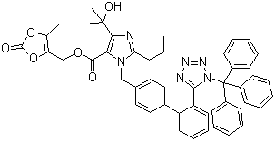 结构式 CAS# 144690-92-6, 三苯甲基奥美沙坦酯