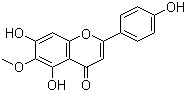 结构式 CAS# 1447-88-7, 高车前素; 4',5,7-三羟基-6-甲氧基黄酮