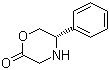 结构式 CAS# 144896-92-4, (S)-5-苯基吗啉-2-酮; (5S)-3,4,5,6-四氢-5-苯基-4(H)-1,4-恶嗪-2-酮