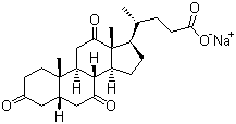 结构式 CAS# 145-41-5, 去氢胆酸钠