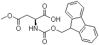structure of CAS# 145038-53-5, Fmoc-L-Aspartic acid 4-methyl ester;Fmoc-Asp(OMe)-OH; N-(9-Fluorenylmethyloxycarbonyl)-L-Aspartic acid 4-methyl ester