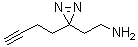 structure of CAS# 1450752-97-2, 3-(3-Butynyl)-3-(2-aminoethyl)-3H-diazirine;3-(3-Butyn-1-yl)-3H-diazirine-3-ethanamine; 2-(3-(But-3-yn-1-yl)-3H-diazirin-3-yl)ethan-1-amine